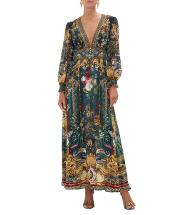 Verdi's World Button Dress With Shaped Waistband 00026636