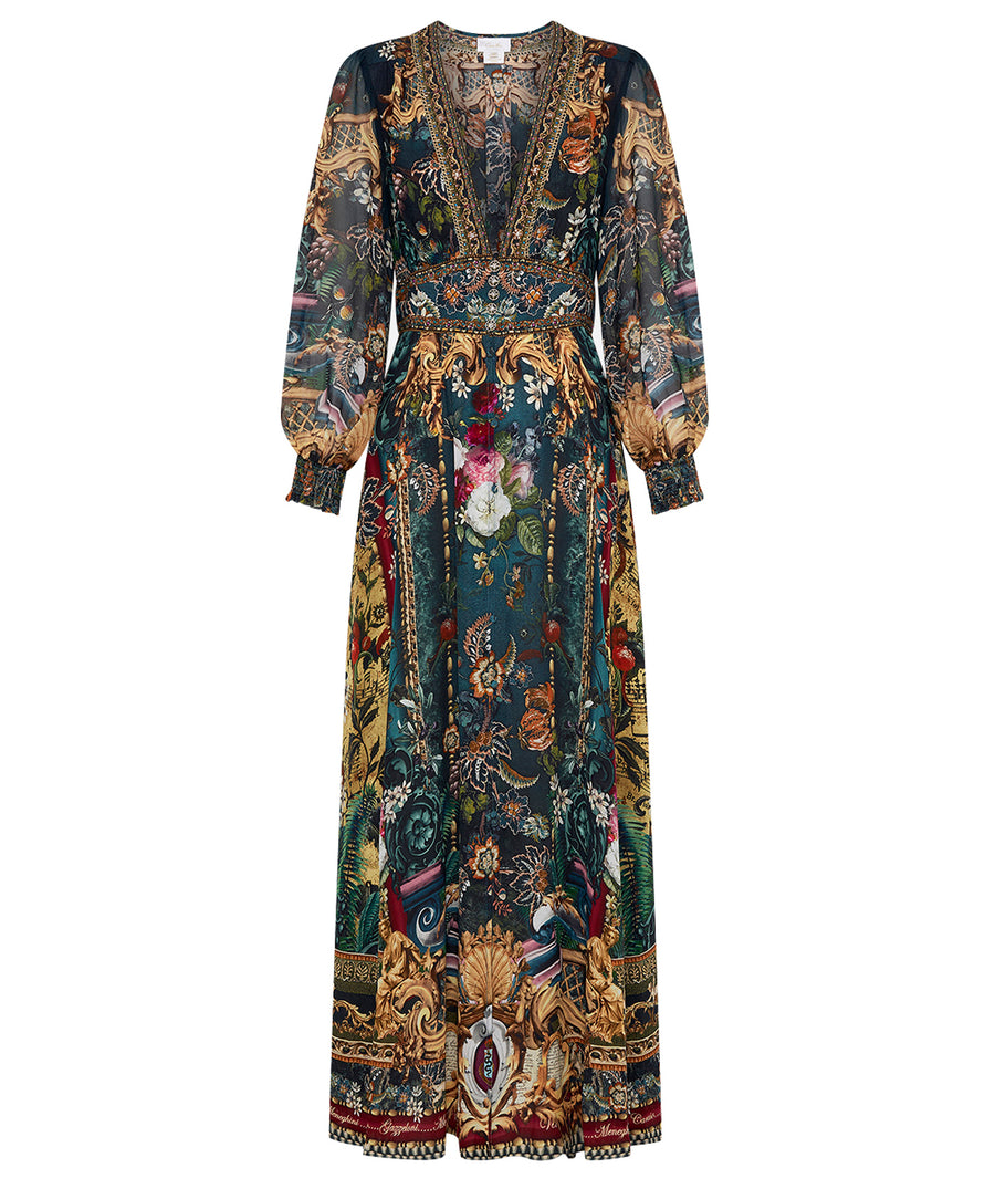 Verdi's World Button Dress With Shaped Waistband 00026636