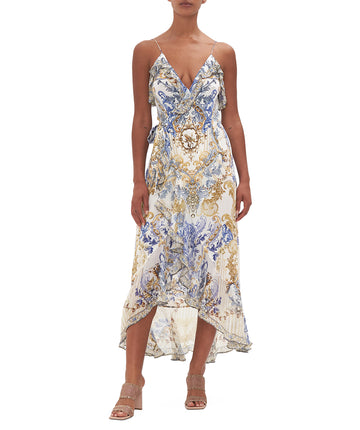 Camilla Soul Searching Long Wrap Dress With Frill 00023252