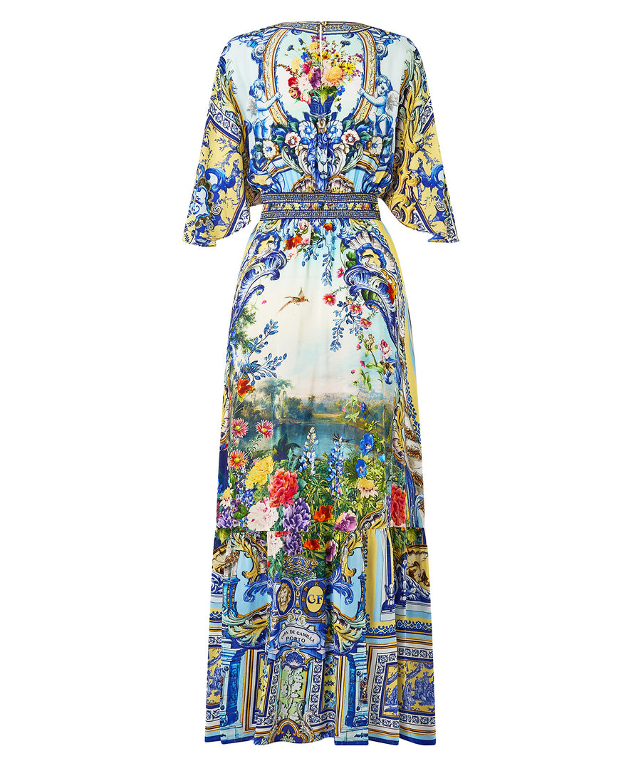 CAMILLA Wall To Wall Wonders Long Dress 00033114 – A stunning long dress with a vibrant signature print, elegant silhouette, and luxurious fabric for statement style