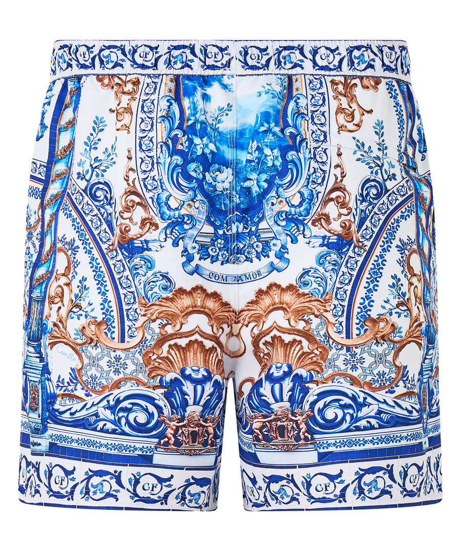 CAMILLA Azul Adventures Boardshort 00033176 – Stylish boardshorts featuring the vibrant Azul Adventures print, quick-dry fabric, and a comfortable fit for beach days