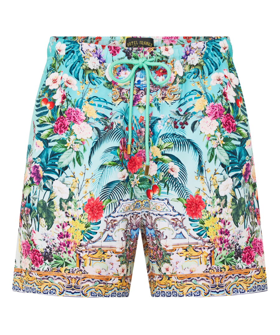 CAMILLA Gardens Of Queluz Boardshort 00033182 – Stylish boardshorts featuring a regal garden-inspired print, quick-dry fabric, and a comfortable tailored fit