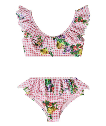 CAMILLA Lisbon Lullaby Kids Frill Crop Bikini 00034334 – A vibrant bikini featuring a frill crop top, playful Lisbon Lullaby print, and comfy fit for beach days