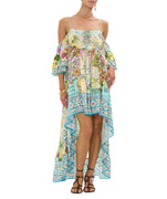 Flow with elegance in the CAMILLA Just Coasting Long Dress 00034718 – a luxurious, beach-inspired statement piece perfect for sunny escapes and special events.