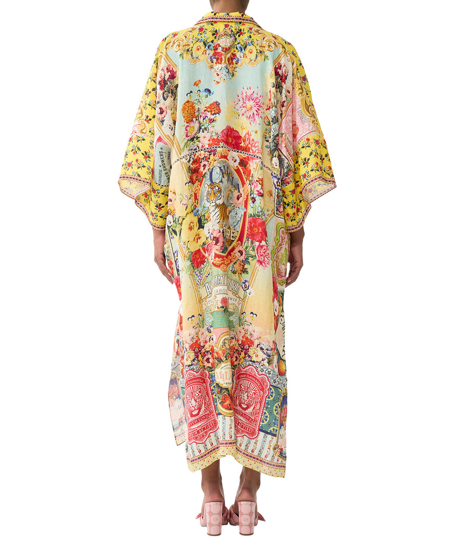 Radiate glamour in the CAMILLA Aromatic Tiger Flower Long Kaftan 00034879 – a flowy, statement piece with exotic prints and luxurious boho flair
