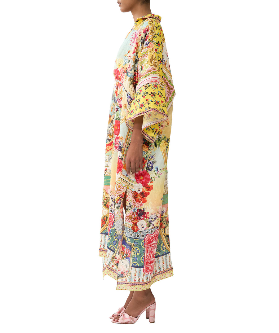 Radiate glamour in the CAMILLA Aromatic Tiger Flower Long Kaftan 00034879 – a flowy, statement piece with exotic prints and luxurious boho flair