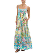 Flow effortlessly in the CAMILLA Just Coasting Long Dress 00035359, featuring ocean-inspired prints, luxe silk, and a relaxed silhouette for timeless elegance.