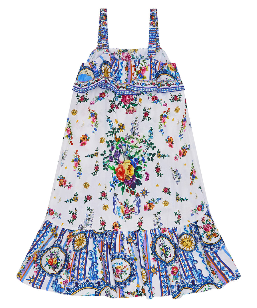 Embrace elegance with the CAMILLA Tiles Darls Tiered Dress 00035756 – a flowy, printed masterpiece perfect for resort wear, beach days, or chic evenings.