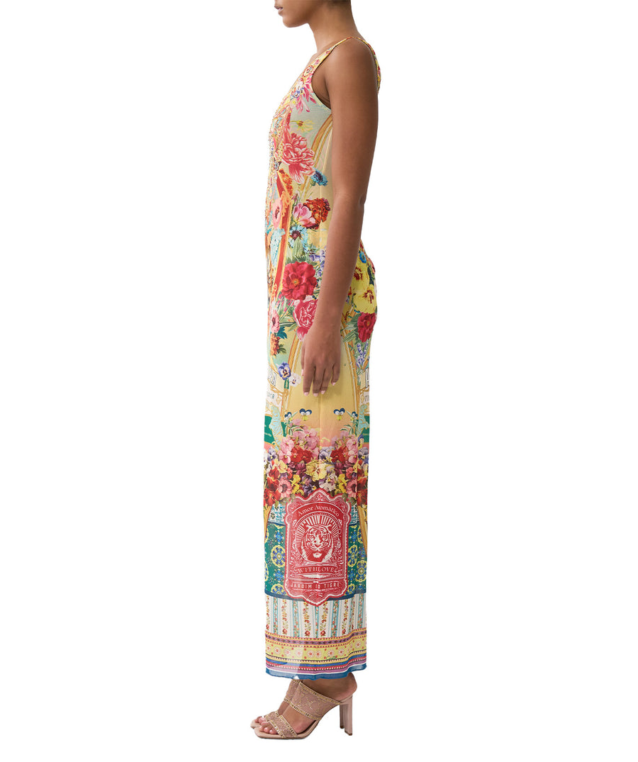 Command attention in the CAMILLA Aromatic Tiger Flower Long Dress 00035763 – a striking fusion of wild prints, flowing elegance, and luxe craftsmanship