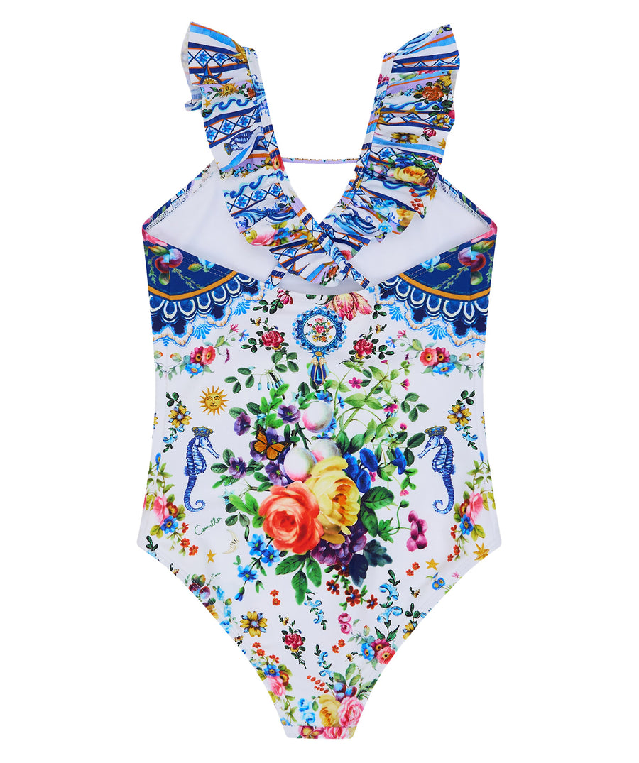 Turn heads in the CAMILLA Tiles Darls One Piece Swimsuit 00035925 – a luxe, statement swimwear piece with signature prints and flattering silhouette.