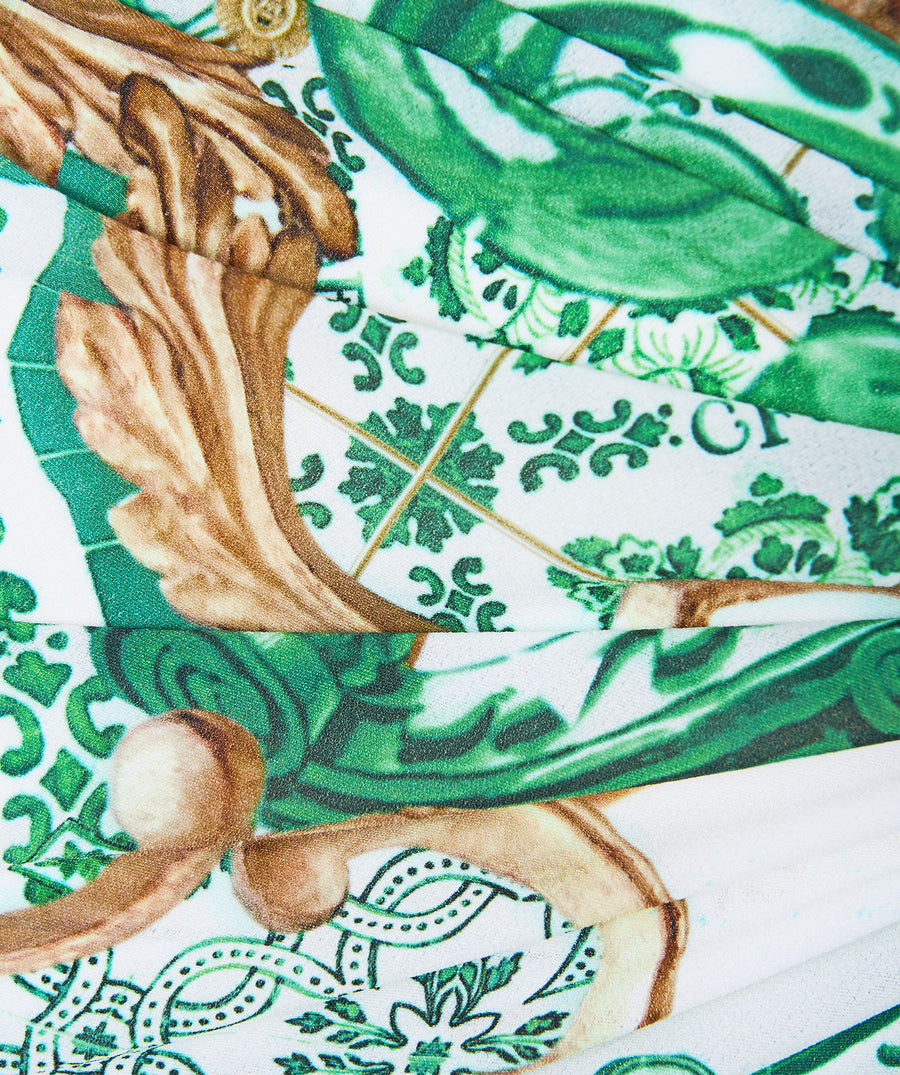 CAMILLA Corridor Of Calm Long Sarong 00036225 – A stylish long sarong featuring a vibrant print, soft lightweight fabric, and versatile styling for beachside elegance.