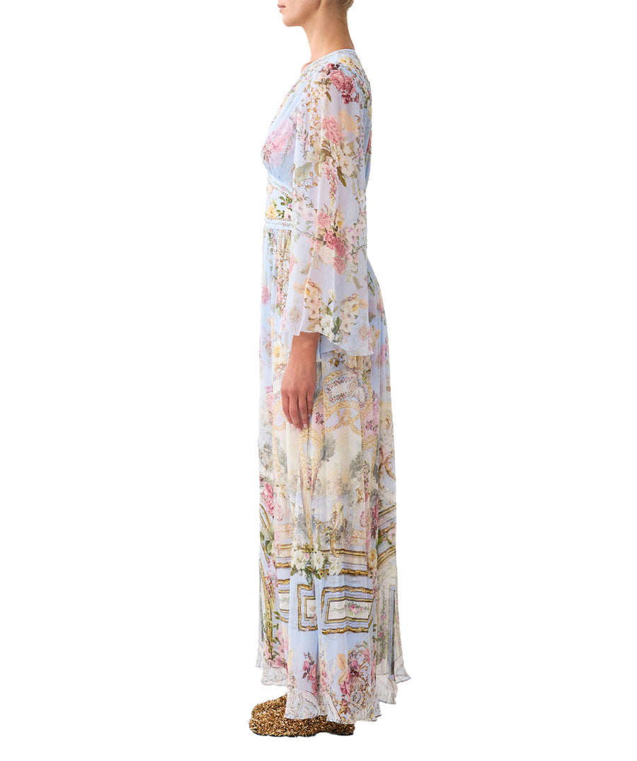 Tiled In Time Flared Sleeve Dress