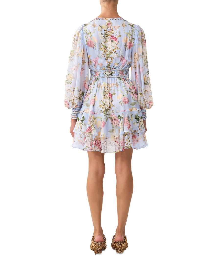 CAMILLA Tiled In Time Button Front Frill Dress 00036496 – a chic, flowy silhouette with frill details and timeless elegance for any occasion.