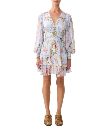 CAMILLA Tiled In Time Button Front Frill Dress 00036496 – a chic, flowy silhouette with frill details and timeless elegance for any occasion.
