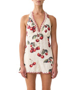 CAMILLA Notes From The Road Halter Playsuit 00036586 – A boho-luxe piece with vibrant prints, perfect for summer escapes. Limited edition.