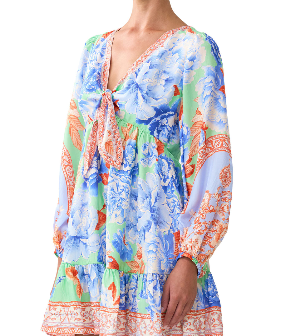 Discover the CAMILLA Topkapi Pop Short Tie Front Blouson Dress 00037116 – a chic statement piece with vibrant prints, relaxed fit, and luxe resort style.