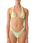 The CAMILLA Tales of Topkapi Palace Halter One Piece 00037489 features a plunging neckline, crystal embellishments, and luxe prints for standout swim style.