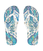 The CAMILLA Isnik Lullaby Thongs 00037659 feature vibrant prints and crystal accents—perfect for adding a touch of luxury to your everyday essentials.