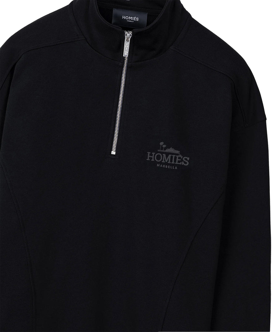 HOMIES MARBELLA Classic Half Zipper FW25.H01.012 – sleek half-zip pullover crafted for comfort and style, perfect for layering and effortless streetwear looks.