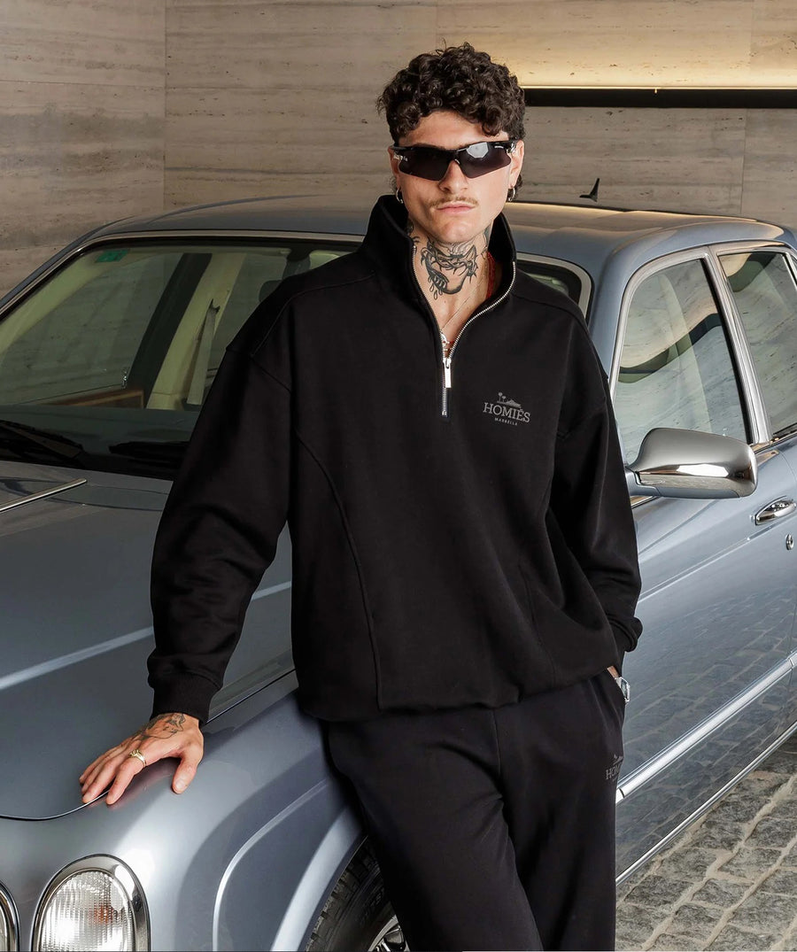 HOMIES MARBELLA Classic Half Zipper FW25.H01.012 – sleek half-zip pullover crafted for comfort and style, perfect for layering and effortless streetwear looks.