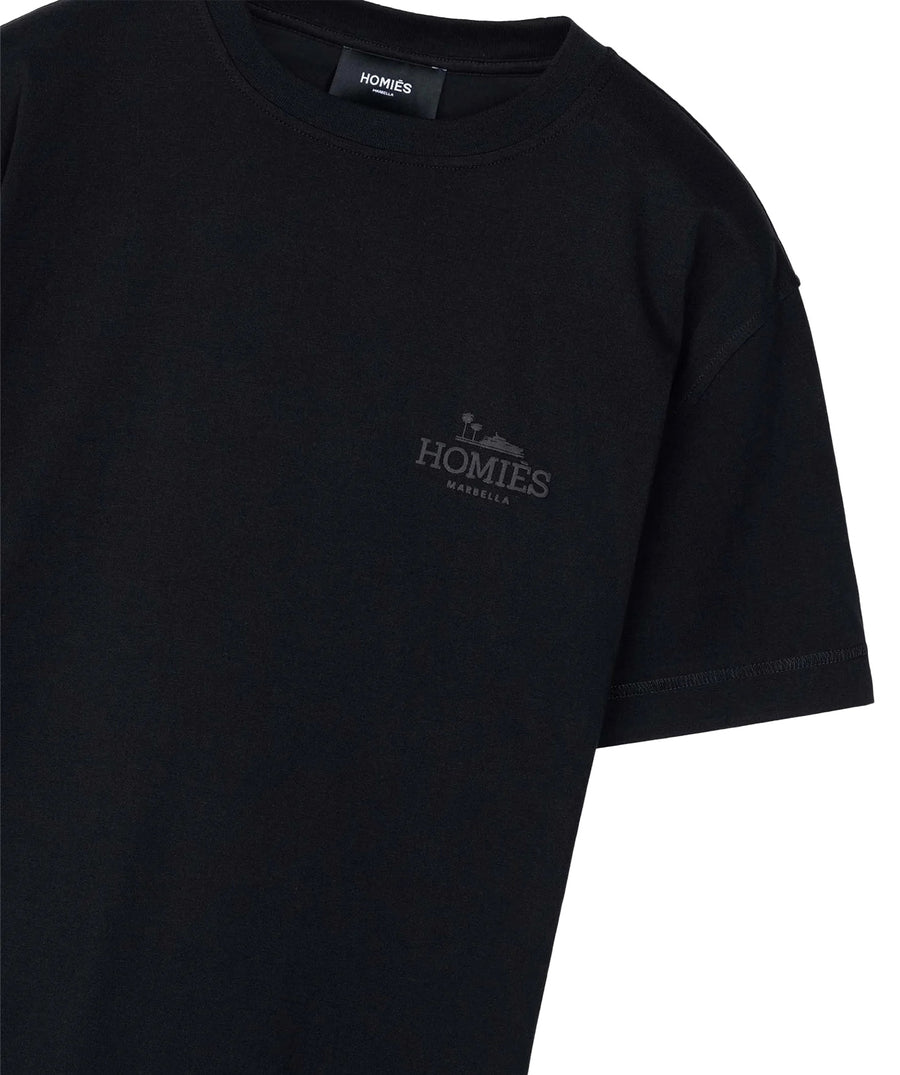 HOMIES MARBELLA Classic T-Shirt Rubber Logo FW25.H03.067 – premium cotton tee with bold rubber logo, perfect for a clean and elevated streetwear look.
