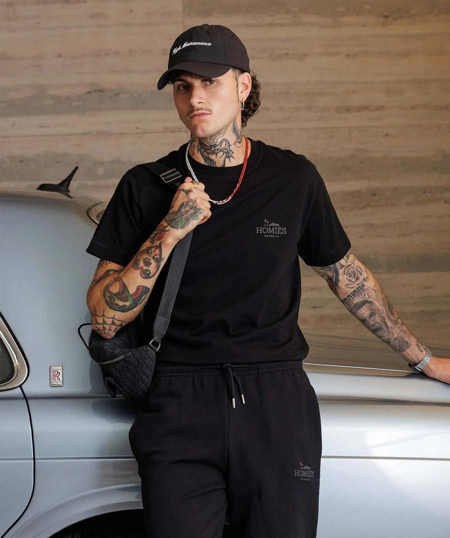 HOMIES MARBELLA Classic T-Shirt Rubber Logo FW25.H03.067 – premium cotton tee with bold rubber logo, perfect for a clean and elevated streetwear look.