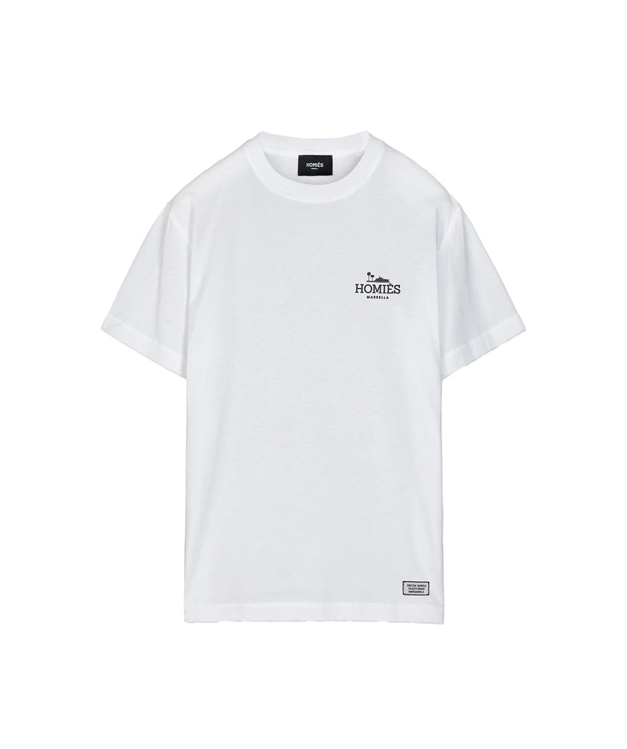 HOMIES MARBELLA Classic T-Shirt Rubber Logo H03.034 – A timeless t-shirt featuring the signature rubber logo, crafted from high-quality fabric for a stylish and comfortable fit.
