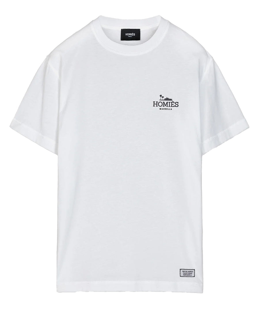 HOMIES MARBELLA Classic T-Shirt Rubber Logo H03.033 – A timeless t-shirt featuring the signature rubber logo, crafted from high-quality fabric for a stylish and comfortable fit.