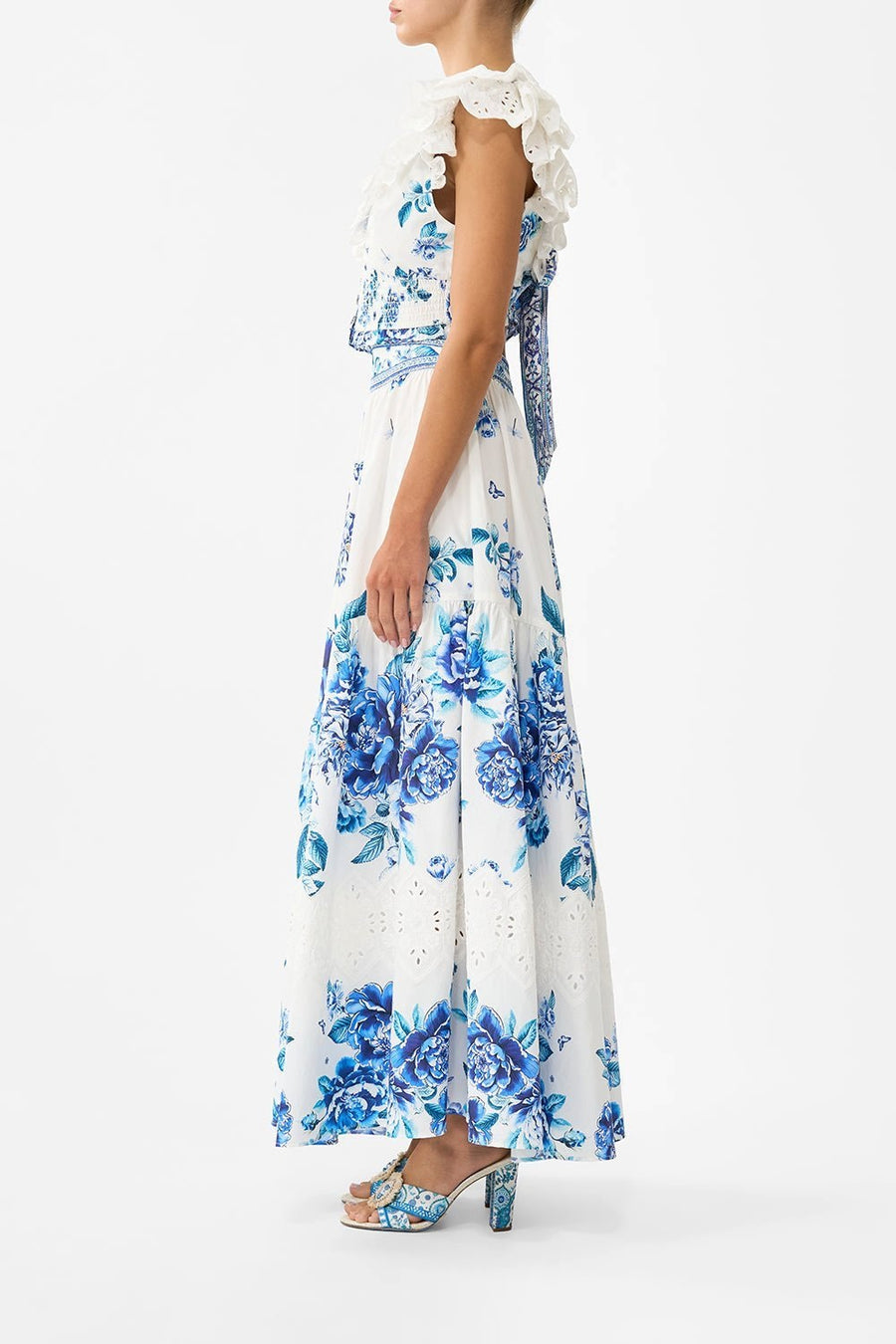 CAMILLA Ceramic Garden Short Sleeve Top & Skirt 00037056/00039494 – elegant matching set with vibrant prints, perfect for chic day-to-night looks.