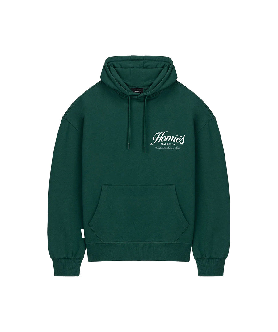HOMIES MARBELLA Essentials Varsity Hoodie FW25.H01.009 – luxe varsity-inspired streetwear hoodie, blending comfort and style for a bold everyday look.