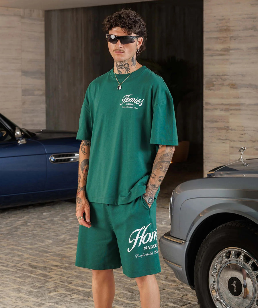 HOMIES MARBELLA Essentials Varsity Shorts FW25.H07.021 – premium casual shorts with varsity-inspired design, perfect for relaxed yet elevated streetwear style.
