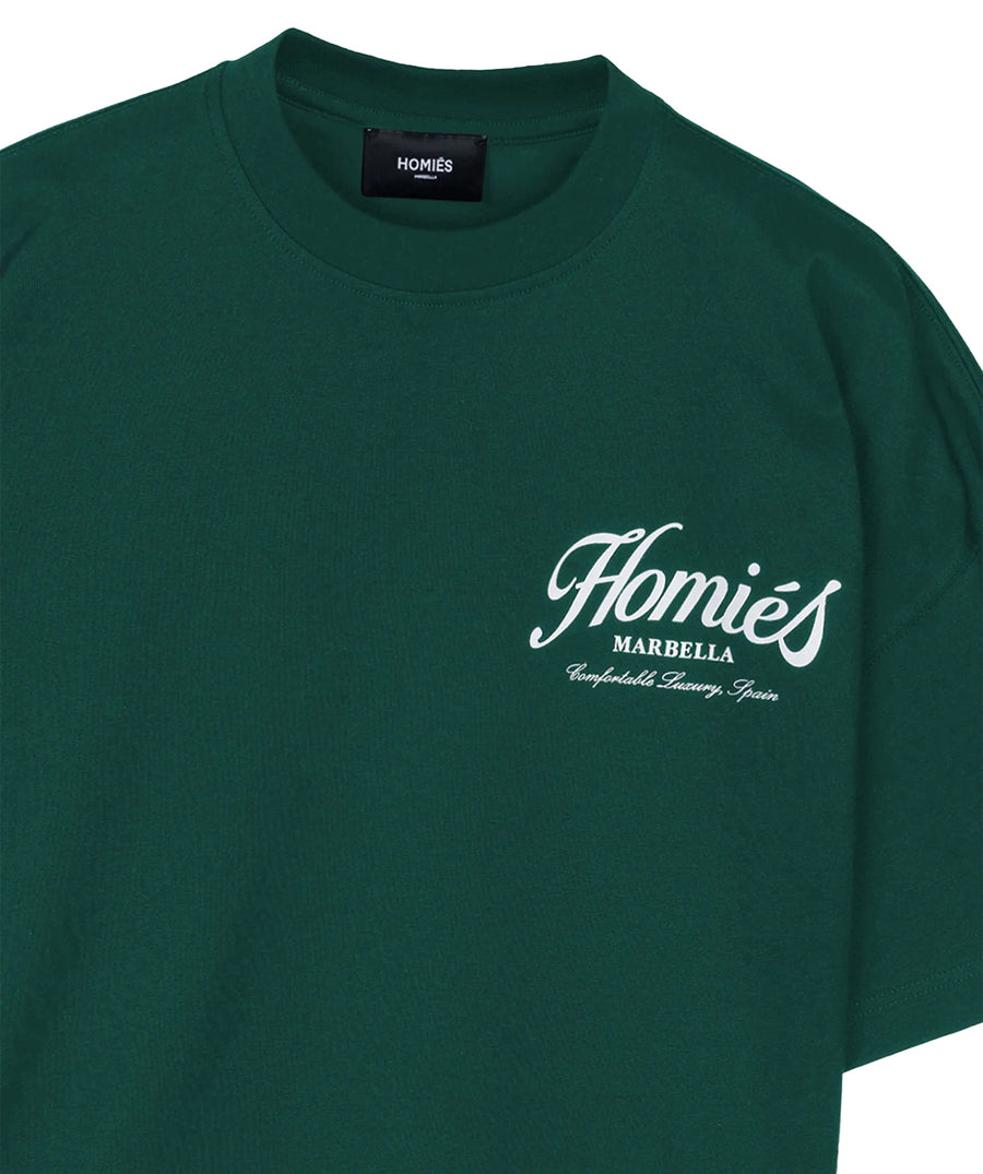 HOMIES MARBELLA Essentials Varsity T-Shirt FW25.H03.046 – premium cotton tee with varsity-inspired design, perfect for elevated casual and streetwear looks.