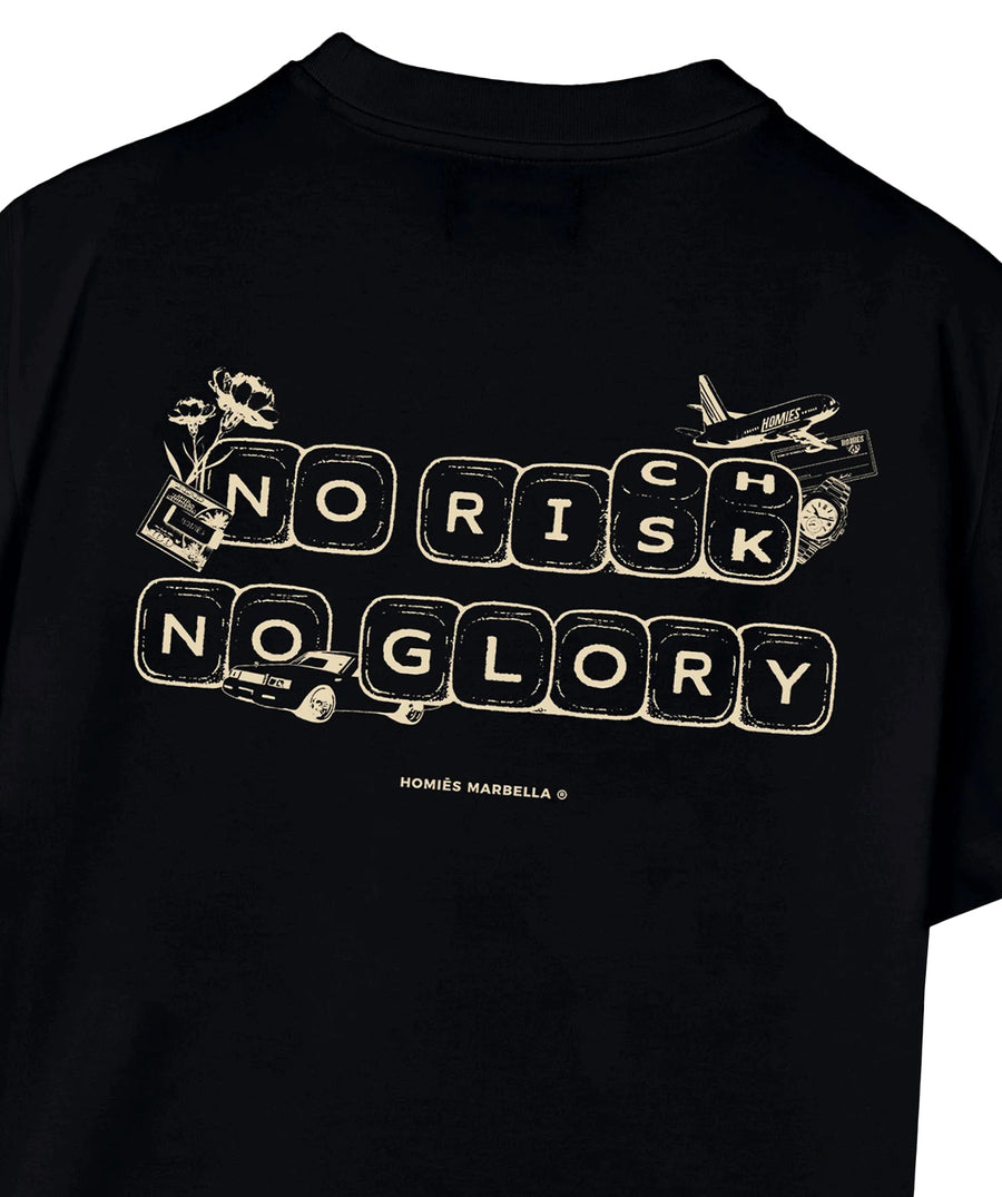 HOMIES MARBELLA No Risk No Glory T-Shirt FW25.H03.063 – bold statement tee crafted from premium cotton, perfect for making an impact in streetwear style.