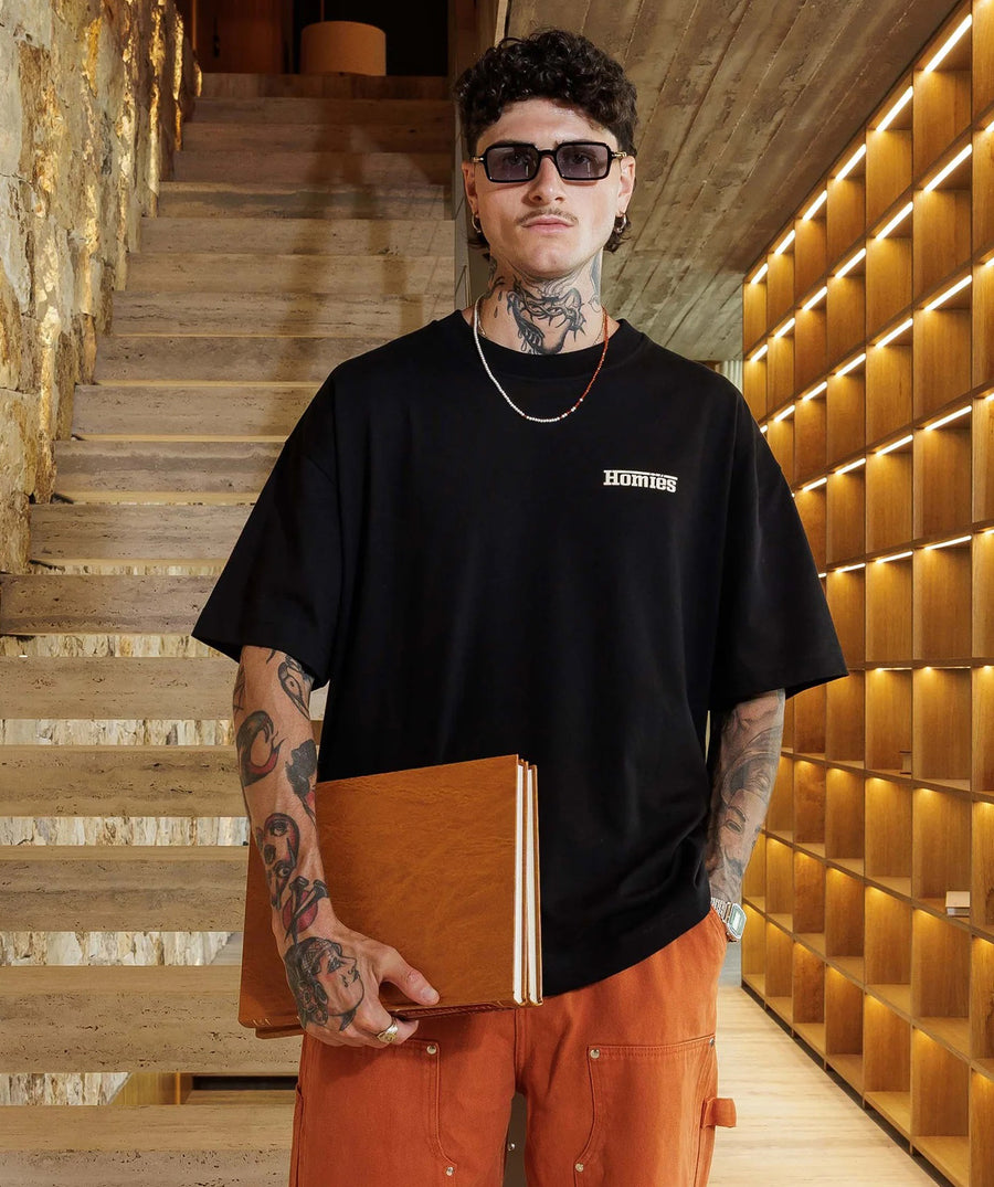 HOMIES MARBELLA No Risk No Glory T-Shirt FW25.H03.063 – bold statement tee crafted from premium cotton, perfect for making an impact in streetwear style.