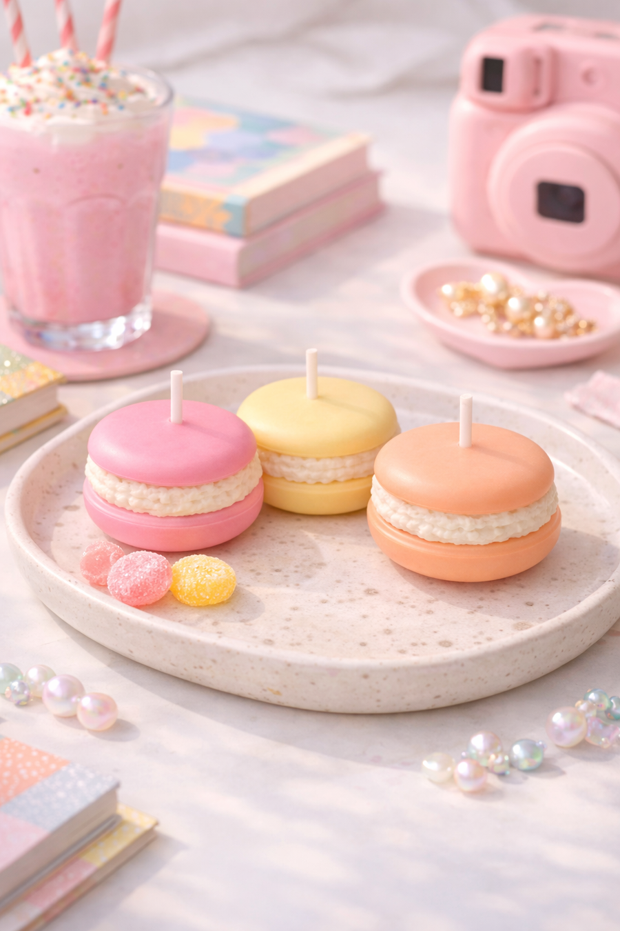 Kendy's Macaron Candle – Bubblegum Flex | Handcrafted Soy Candle