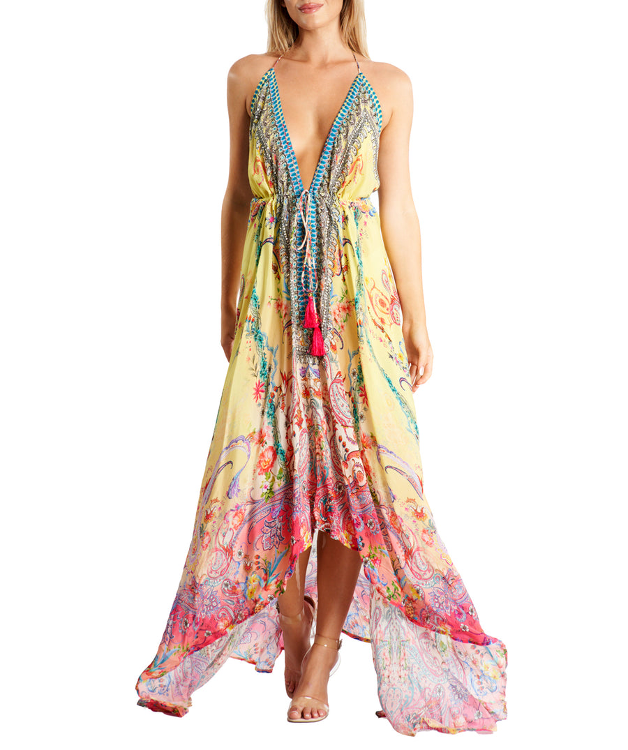 LA MODA Nile Maxi Halter High-Low Dress 24001 MXD