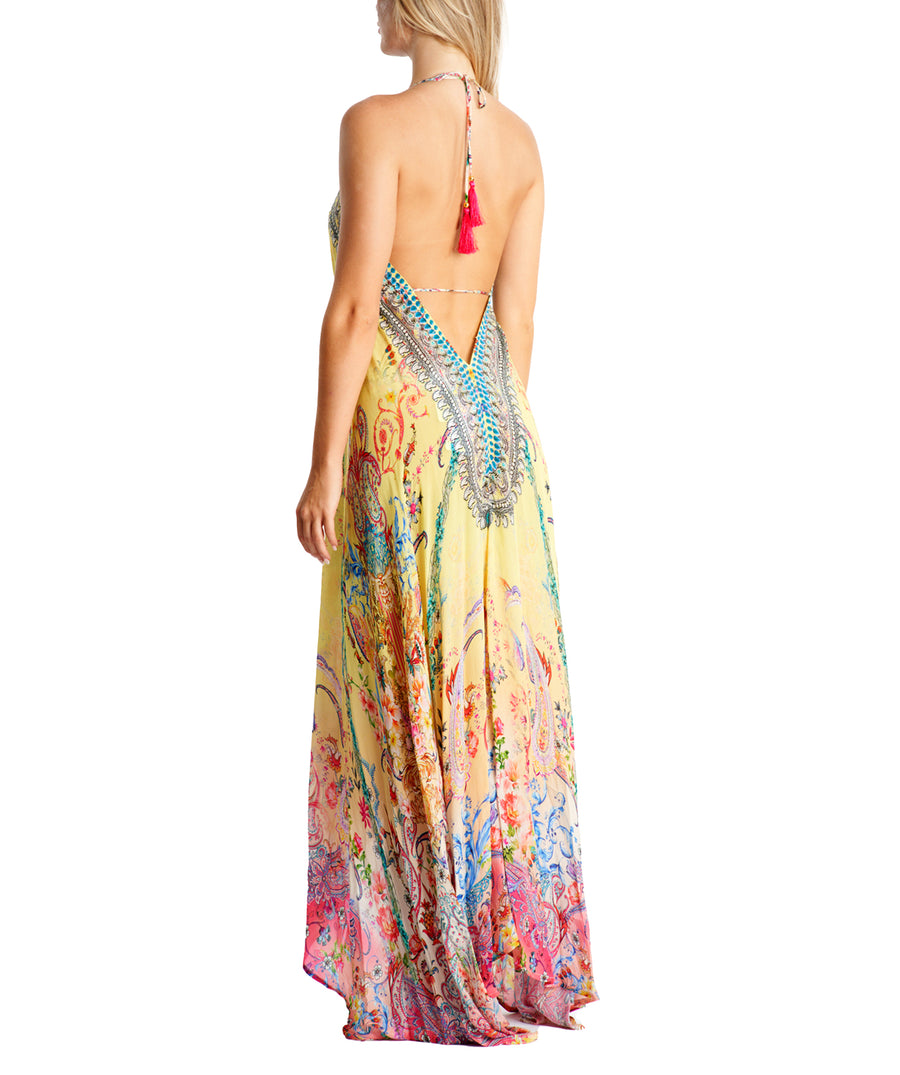 LA MODA Nile Maxi Halter High-Low Dress 24001 MXD