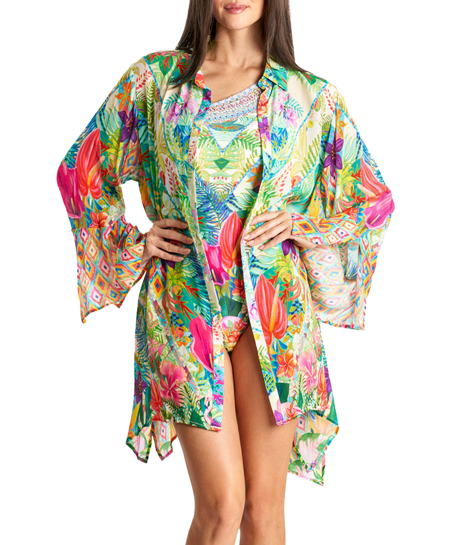 LA MODA Tropics Cover Up Shirt 24008 SRT