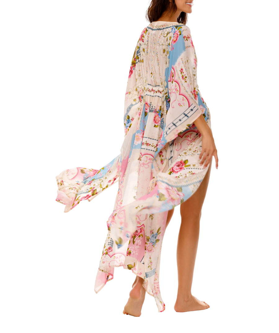 AGUA BENDITA Sam Meraki Tunic 17490 – A breezy tunic featuring a lively floral Meraki print, lightweight fabric, and relaxed fit for stylish, effortless cover-up wear
