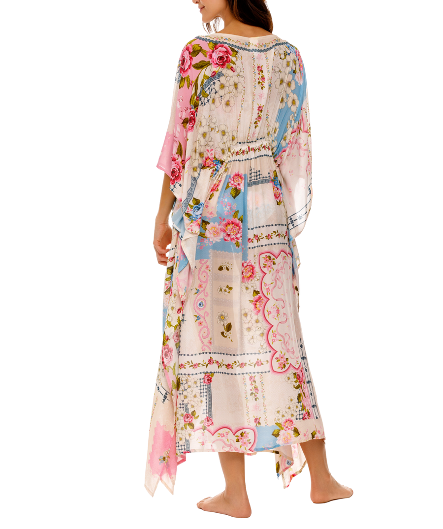 AGUA BENDITA Sam Meraki Tunic 17490 – A breezy tunic featuring a lively floral Meraki print, lightweight fabric, and relaxed fit for stylish, effortless cover-up wear