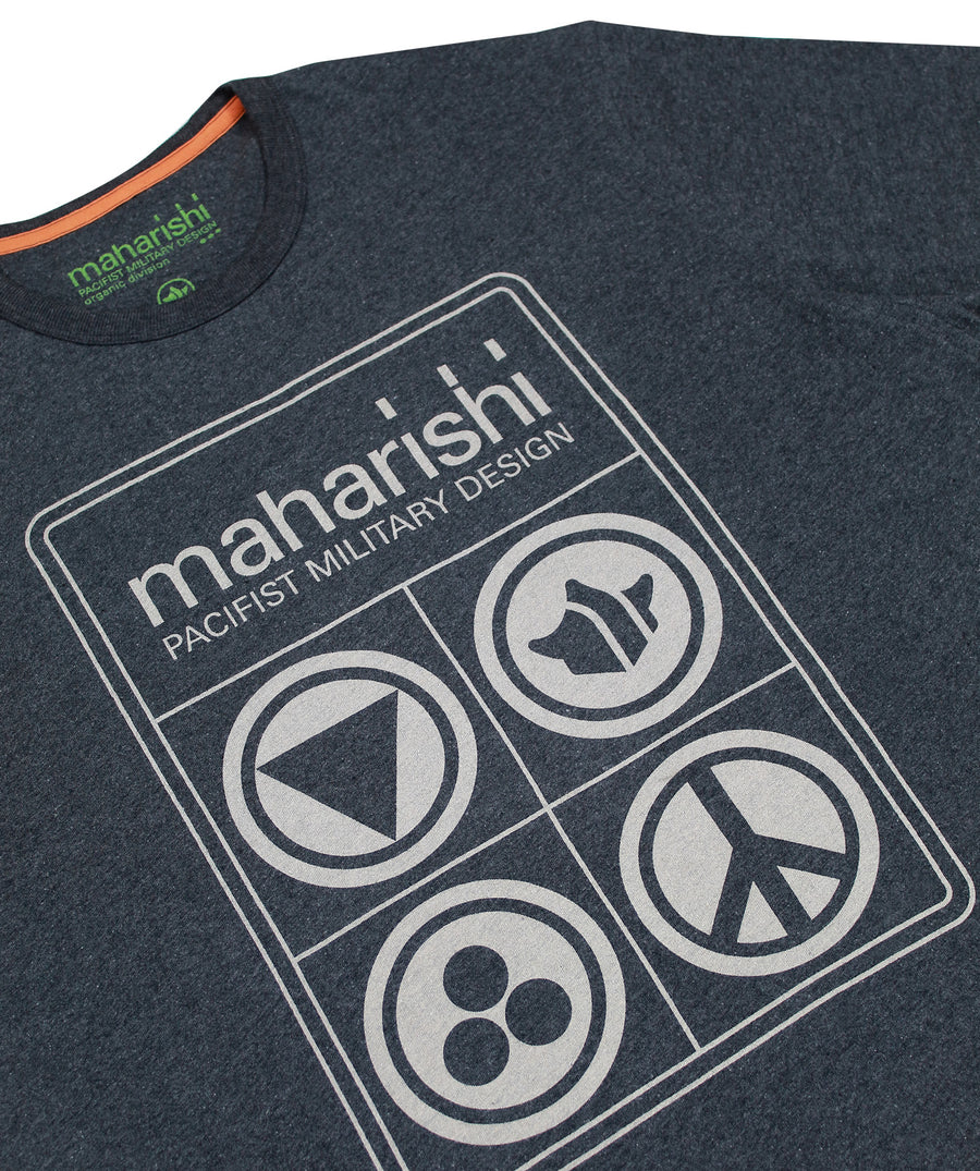 MAHARISHI Asym Pacifist Symbol T-Shirt 7046