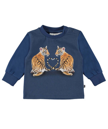 Molo Dark Blue Tiger Cubs Eloy Long Sleeve T-Shirt 3S22A406