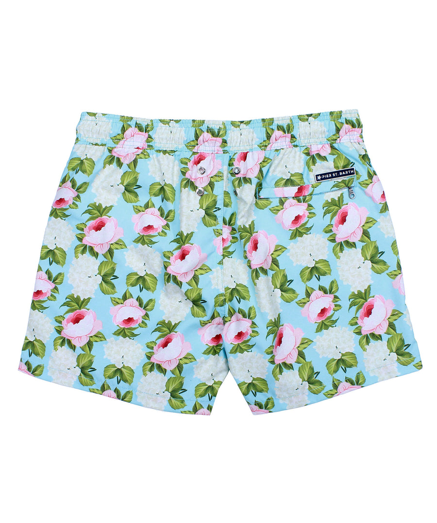 PIER ST BARTH  Peony Pier Swim Shorts PIER-PEONY