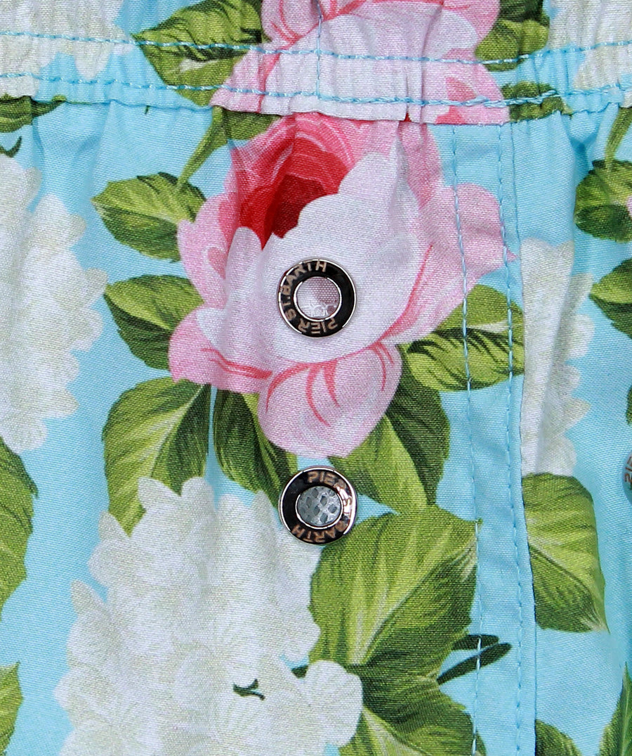 PIER ST BARTH  Peony Pier Swim Shorts PIER-PEONY