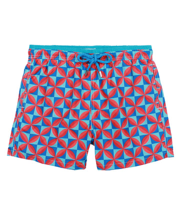 PIER ST BARTH  Geoflower Pier Swim Shorts PIER-GEOFLOWER