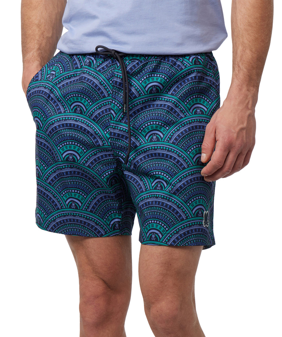 PSYCHO BUNNY San Diego Printed Swim Shorts B6W821A2PO