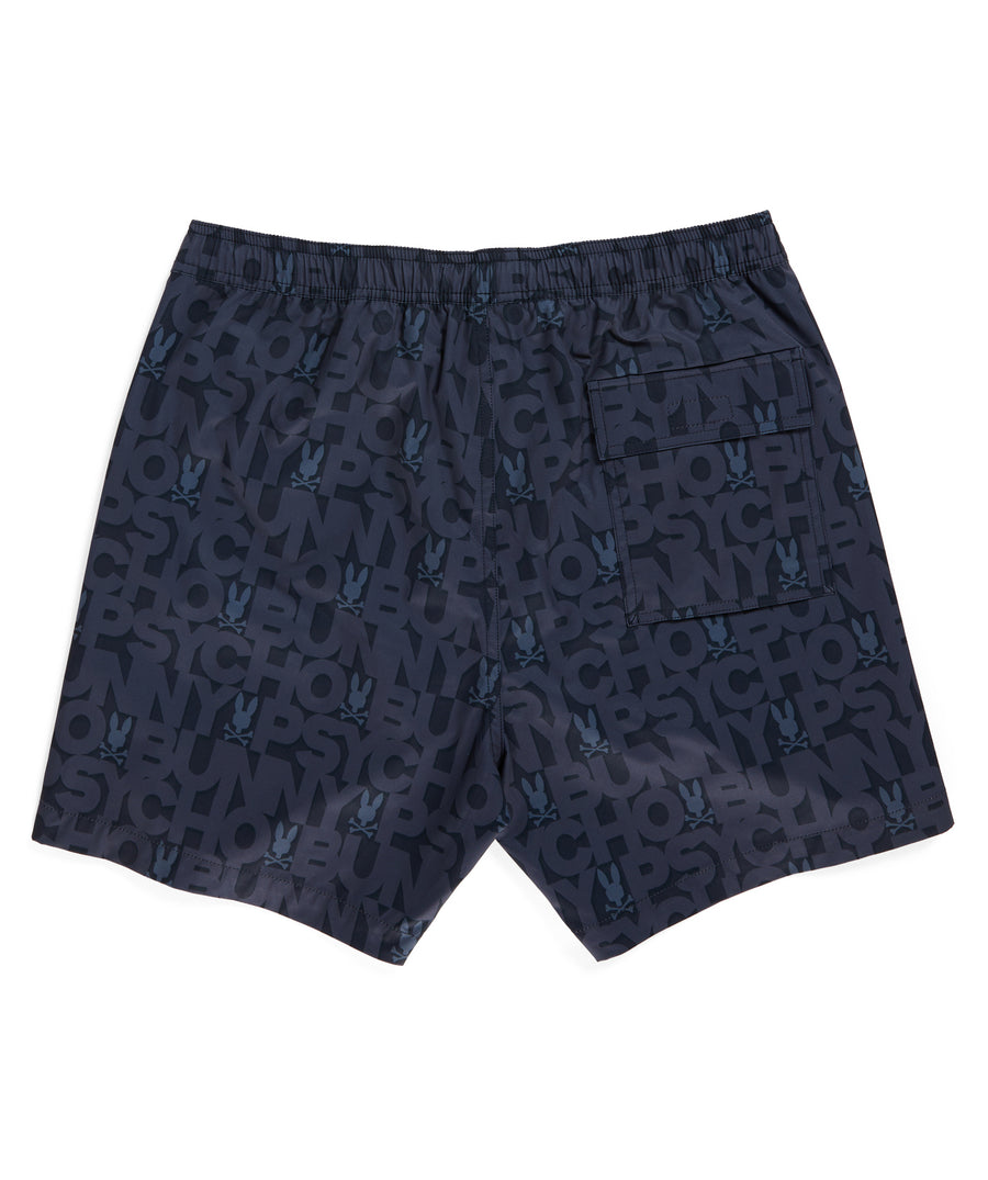 PSYCHO BUNNY  Damon Printed Swim Trunks B6W911Y1PO