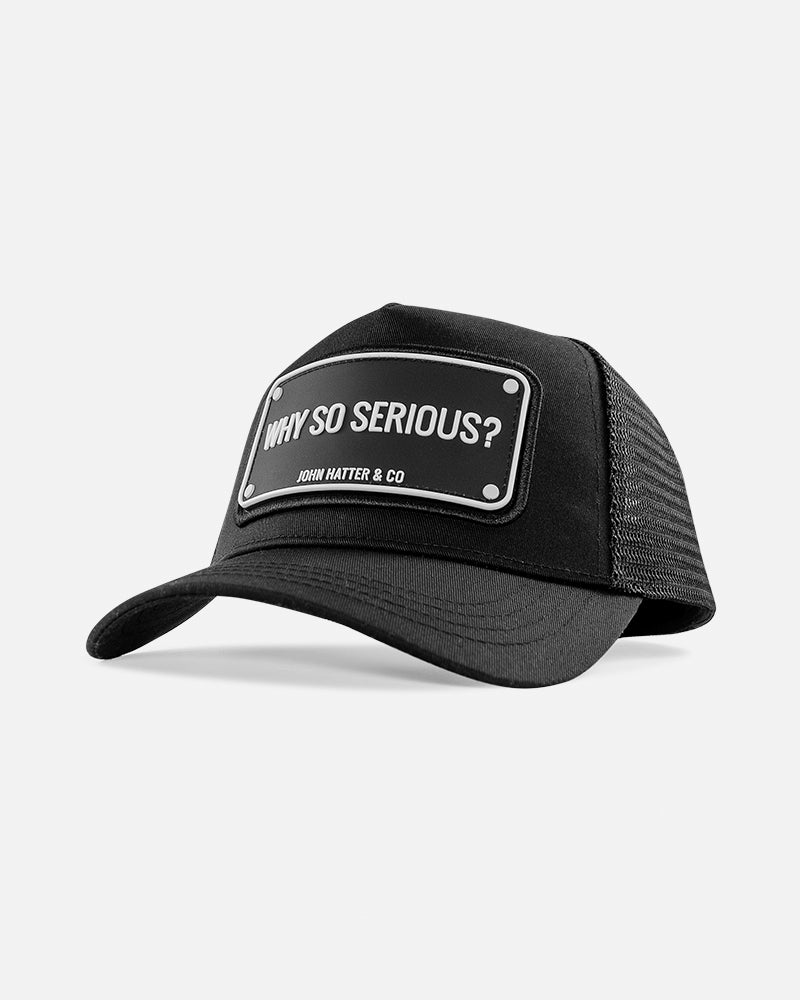 JOHN HATTER & CO Why So Serious? Rubber Cap R-1089-U00 – playful yet bold statement cap, perfect for adding personality and edge to any casual outfit.