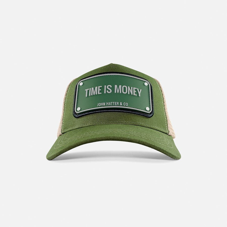 JOHN HATTER & CO Time is Money Cap R-1096-U00 – sleek statement cap with bold design, perfect for making a powerful style statement day or night.