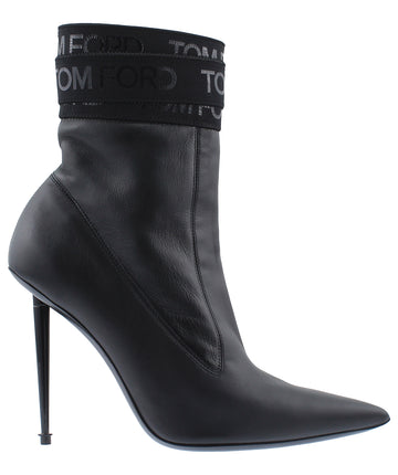 TOM FORD Logo Bandage Leather Boots W2296L-NSE